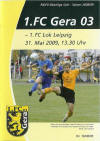 Programmheft des 1. FC Gera 03 - zu 1 
